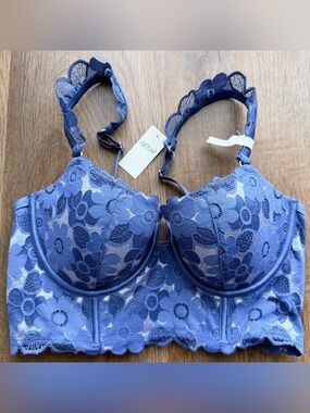🆕 AERIE | Show Off Real Lace Balconette Bra | Longline Floral Lace